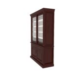 Antique Dark Mahogany Handmade Multistorage Wooden Wardrobe