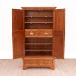 Classic 4-shelf and 4-drawer Two Part Wardrobe/Cabinet