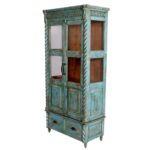 Antique Blue Finish Cabinet