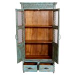 Antique Blue Finish Cabinet